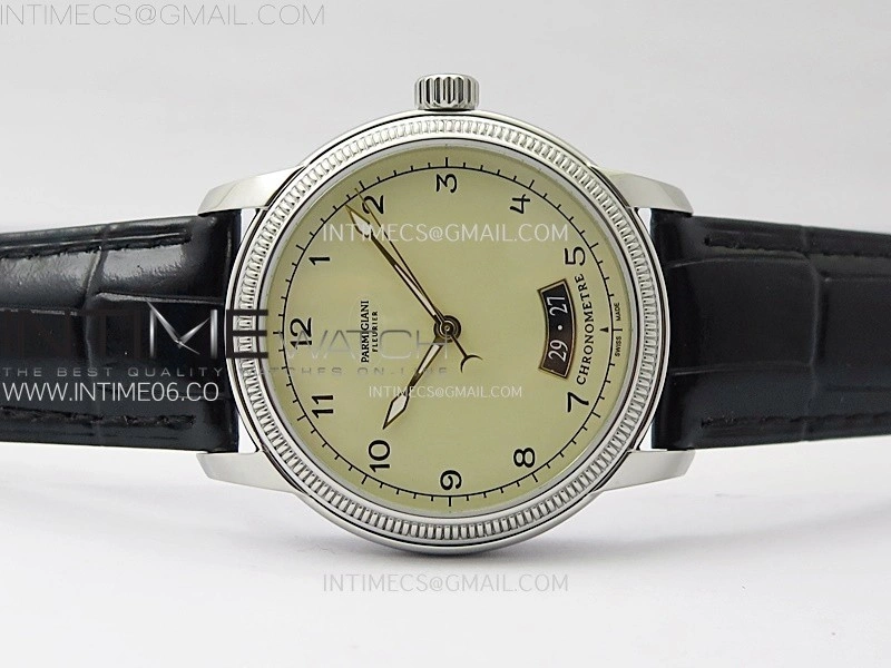 Tonda pf SS VRF Best Eidtion Ivory Dial Yellow Gold Handset on Black Leather Strap PF331