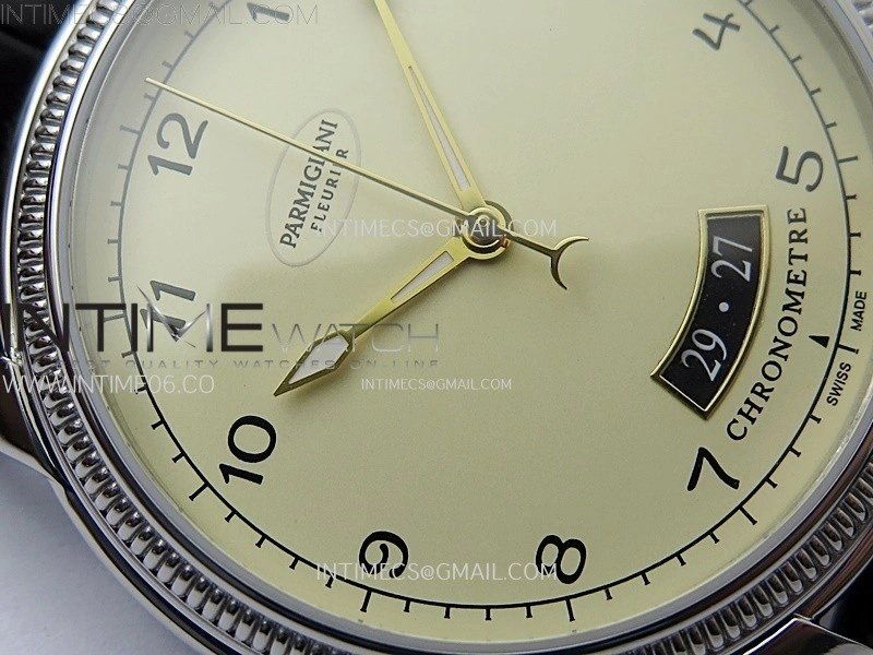 Tonda pf SS VRF Best Eidtion Ivory Dial Yellow Gold Handset on Black Leather Strap PF331