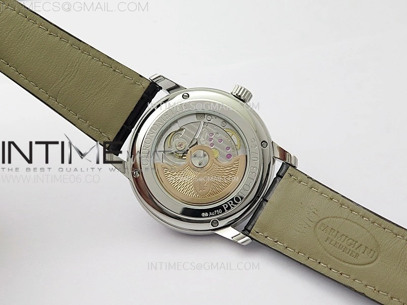 Tonda pf SS VRF Best Eidtion Ivory Dial Yellow Gold Handset on Black Leather Strap PF331
