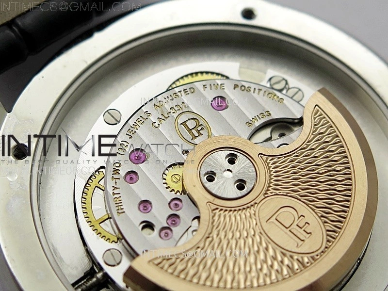 Tonda pf SS VRF Best Eidtion Ivory Dial Yellow Gold Handset on Black Leather Strap PF331