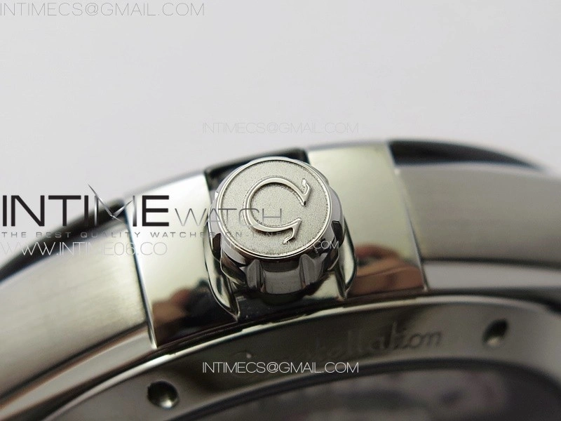 Constellation 41mm SS Black Ceramic Bezel VSF 1:1 Best Edition Black Dial on Black Gummy Strap A8900