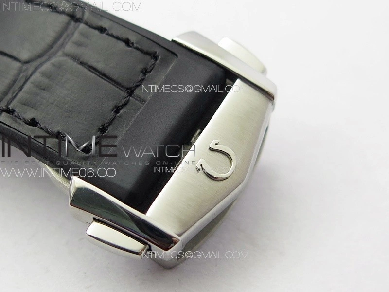 Constellation 41mm SS Black Ceramic Bezel VSF 1:1 Best Edition Black Dial on Black Gummy Strap A8900