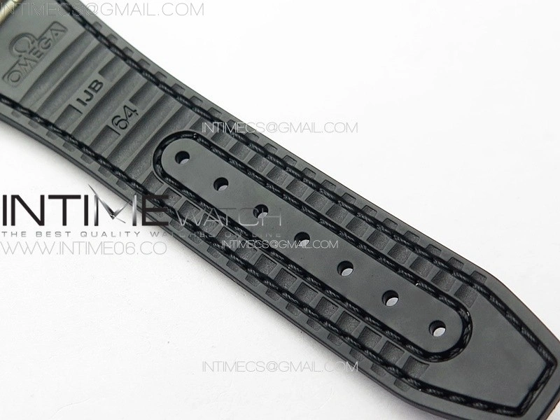 Constellation 41mm SS Black Ceramic Bezel VSF 1:1 Best Edition Black Dial on Black Gummy Strap A8900