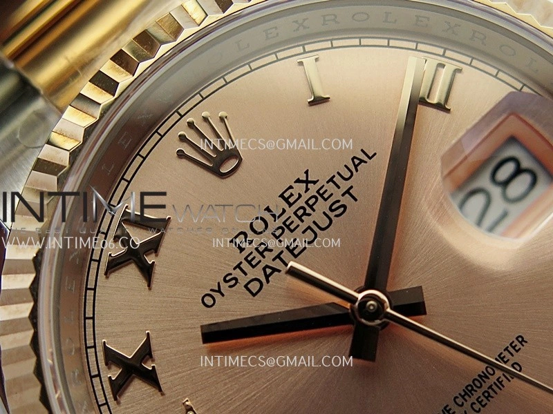 DateJust 126233 36mm 904L SS RG AR+F 1:1 Best Edition RG Dial Roman Diamond Marker On Oyster Bracelet DD3235