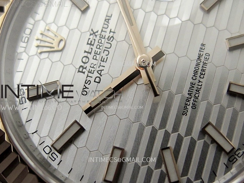 DateJust 41mm 126331 904 SS RG AR+F 1:1 Fluted Silver Dial Stick Markers On SS RG Jubilee Bracelet DD3235 V2