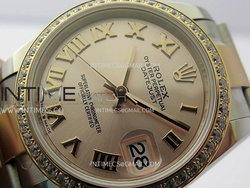 DateJust 31mm 904L SS RG AR+F Best Edition Pink Dial Roman Marker On 904L SS RG Oyster Bracelet A2236