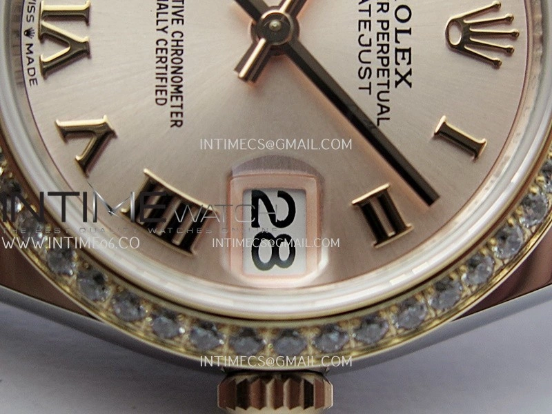 DateJust 31mm 904L SS RG AR+F Best Edition Pink Dial Roman Marker On 904L SS RG Oyster Bracelet A2236