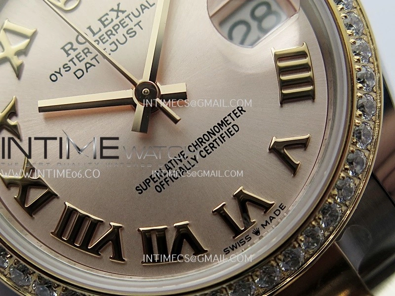 DateJust 31mm 904L SS RG AR+F Best Edition Pink Dial Roman Marker On 904L SS RG Oyster Bracelet A2236