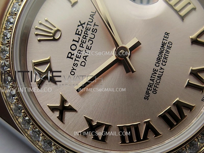 DateJust 31mm 904L SS RG AR+F Best Edition Pink Dial Roman Marker On 904L SS RG Oyster Bracelet A2236