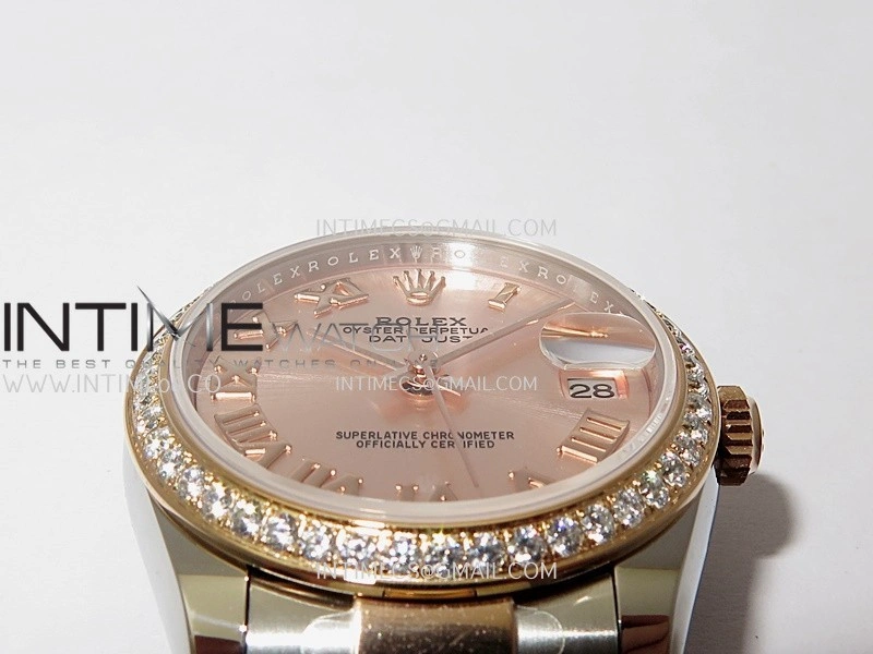 DateJust 31mm 904L SS RG AR+F Best Edition Pink Dial Roman Marker On 904L SS RG Oyster Bracelet A2236
