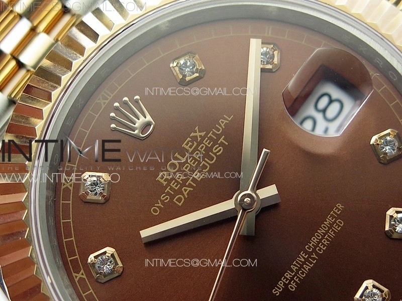 DateJust 41 126331 904L SS RG GMF 1:1 Best Edition Rrown Dial Crystals Markers On Jubilee Bracelet VR3235