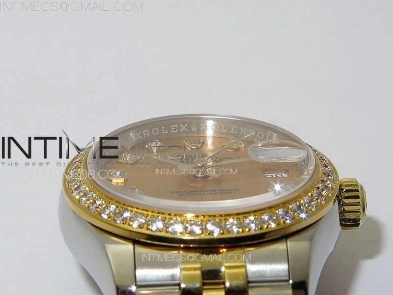 Datejust 28mm 279179 SS YG APSF Best Edition Gold Dial Crystals Markers on SS YG Jubilee Bracelet NH05