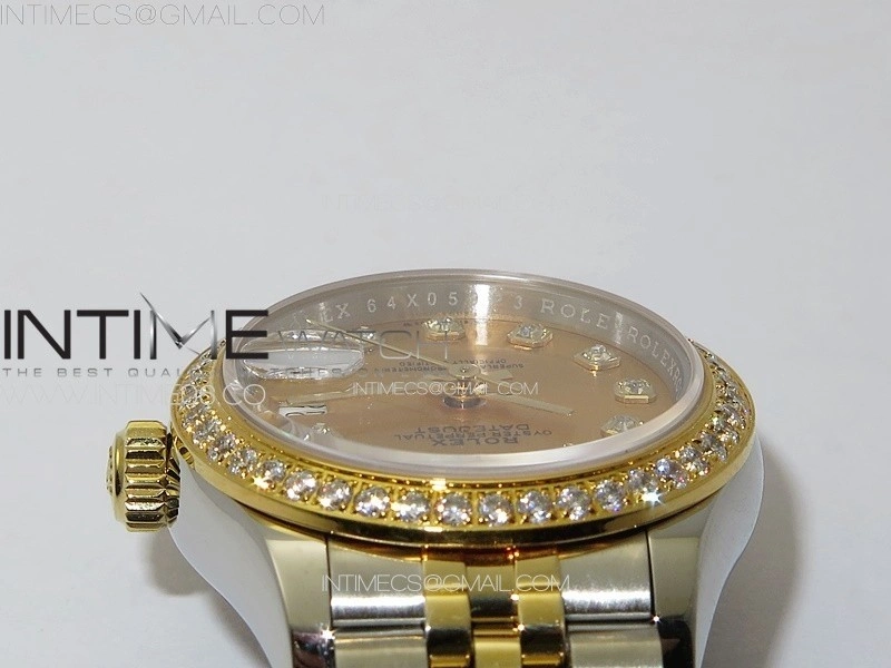 Datejust 28mm 279179 SS YG APSF Best Edition Gold Dial Crystals Markers on SS YG Jubilee Bracelet NH05