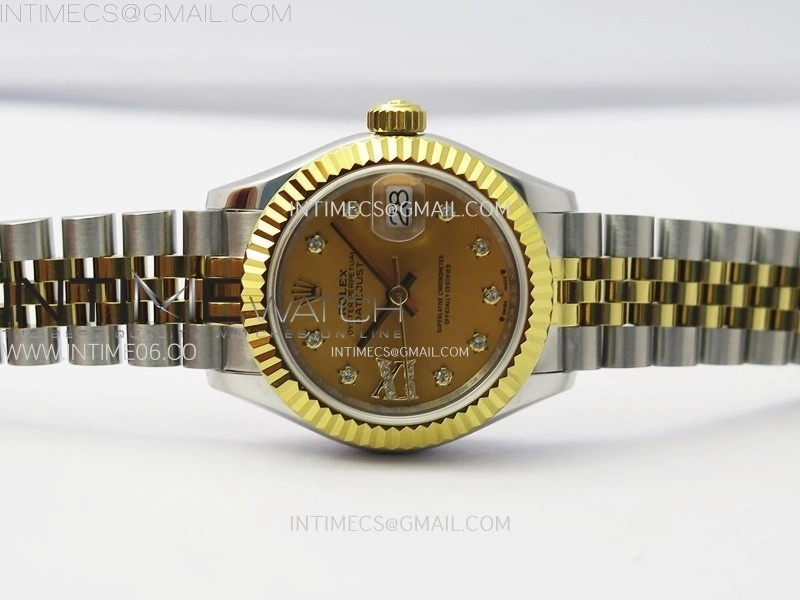 Datejust 28mm 279173 SS YG APSF Best Edition Gold Dial Star Crystals Markers on Jubilee Bracelet NH05