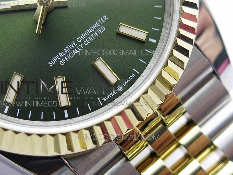 Datejust 36mm 116231 SS YG BP 1:1 Best Edition Green Dial Stick Markers On SS YG Jubilee Bracelet A2824