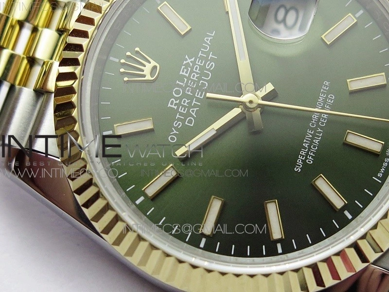Datejust 36mm 116231 SS YG BP 1:1 Best Edition Green Dial Stick Markers On SS YG Jubilee Bracelet A2824
