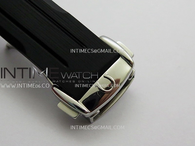 Speedmaster Professional SS YG N1F Best Edition Silver Dial Gold Subdial On Black Rubber Strap Asian 3861