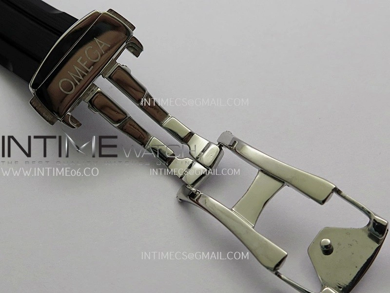 Speedmaster Professional SS YG N1F Best Edition Silver Dial Gold Subdial On Black Rubber Strap Asian 3861