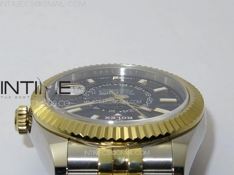 Sky-Dweller 326934 904L SS YG Noob 1:1 Best Edition Black Dial on SS YG Jubilee Bracelet Asian 23J to 9001