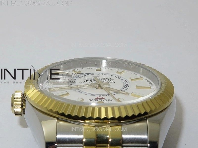 Sky-Dweller 326934 904L SS YG Noob 1:1 Best Edition White Dial on SS YG Jubilee Bracelet Asian 23J to 9001