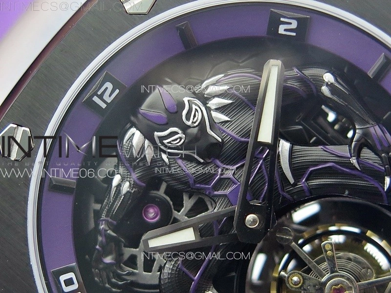 Royal Oak Concept 26620 Satin-polished Steel 1:1 Best Edition Skeleton Dial on Purple Rubber Strap A2965