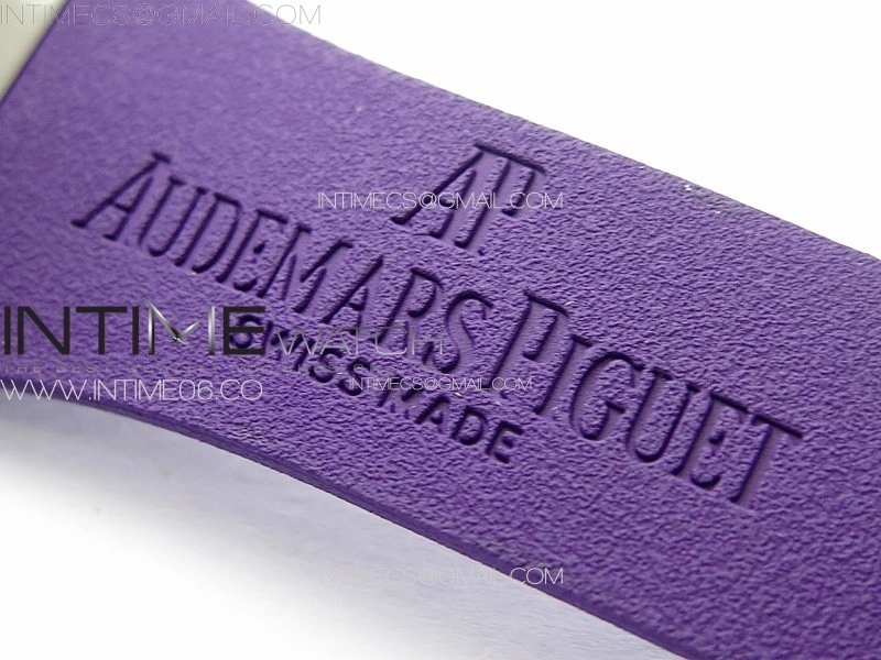 Royal Oak Concept 26620 Satin-polished Steel 1:1 Best Edition Skeleton Dial on Purple Rubber Strap A2965