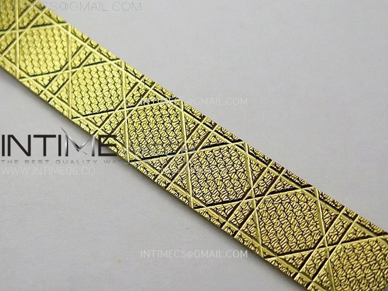 La D de dior Satine 25mm YG Case 8848F 1:1 Best Edition Gold Dial on YG bracelet Swiss Quartz