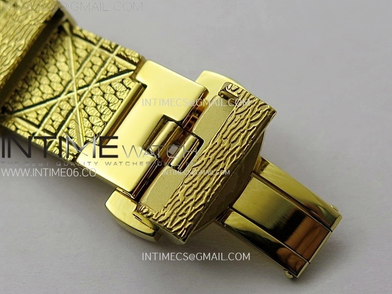 La D de dior Satine 25mm YG Case 8848F 1:1 Best Edition Gold Dial on YG bracelet Swiss Quartz