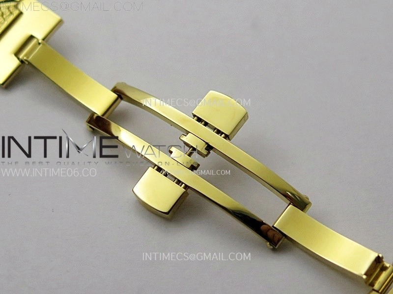 La D de dior Satine 25mm YG Case 8848F 1:1 Best Edition Gold Dial on YG bracelet Swiss Quartz