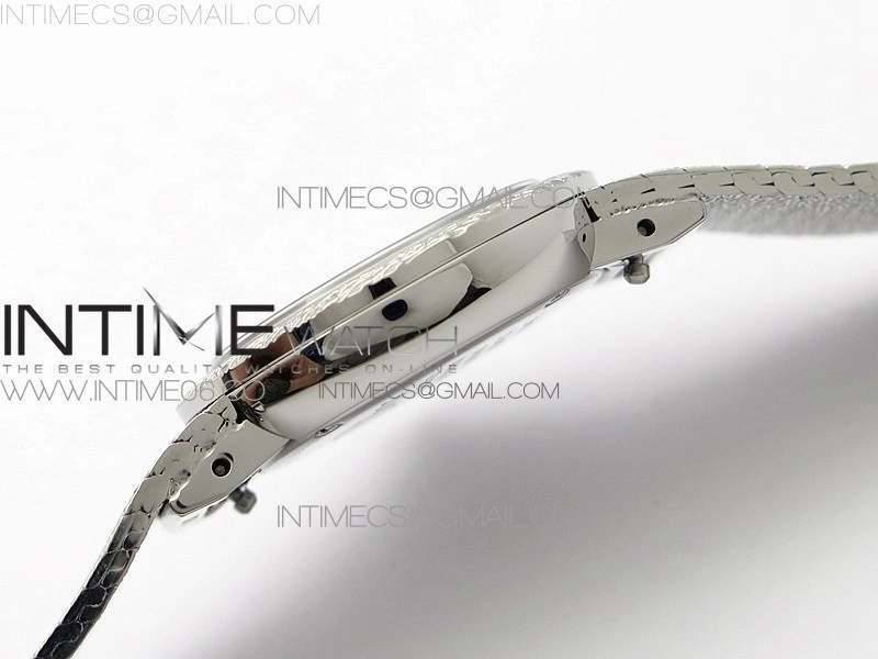 La D de dior Satine SS Case 8848F 1:1 Best Edition MOP White Dial on SS bracelet Swiss Quartz