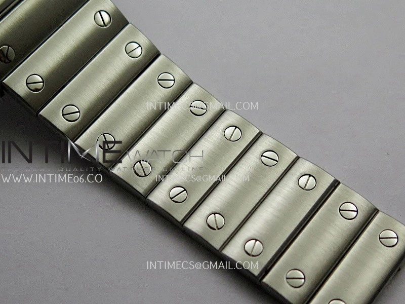 Santos de Cartier Skeleton SS MLF Skeleton Green Dial on SS SmartLink Bracelet 9611MC Super Clone