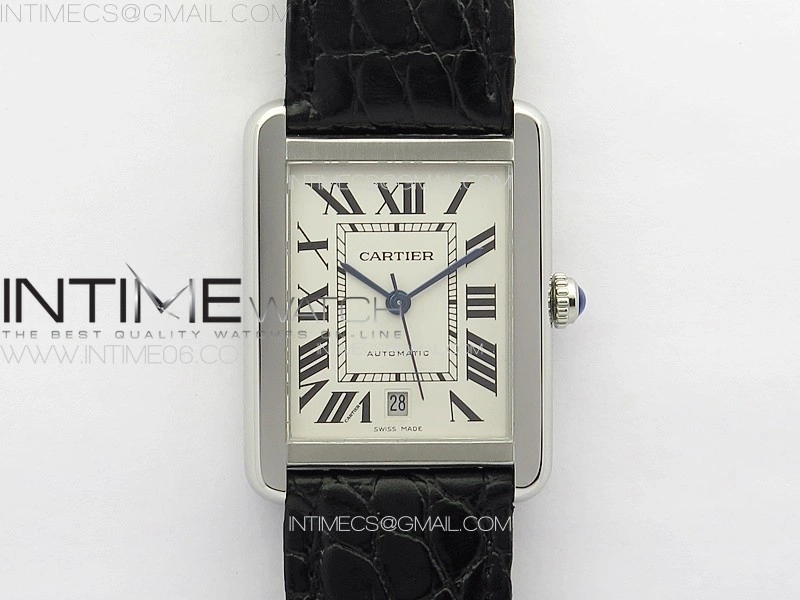 Tank Solo 31mm SS APSF 1:1 Best Edition White Dial on Black Leather Strap MIYOTA 9015