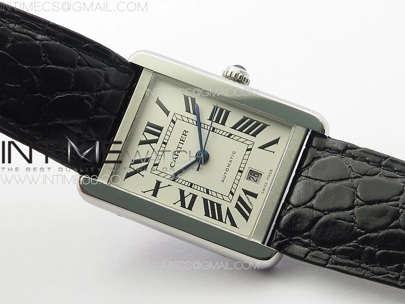 Tank Solo 31mm SS APSF 1:1 Best Edition White Dial on Black Leather Strap MIYOTA 9015