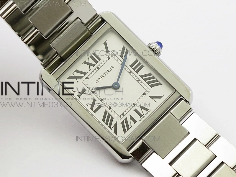 Tank Solo Ladies 28mm SS K11F 1:1 Best Edition White Dial on SS Bracelet Ronda Quartz