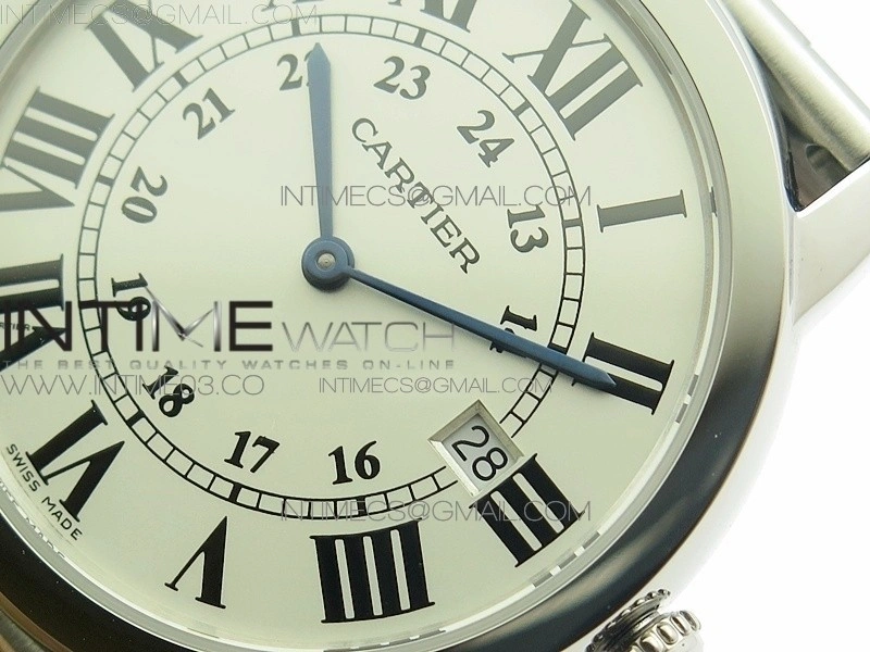 Ronde Solo de Cartier 36mm K11 1:1 Best Edition White Dial on SS Bracelet Ronda Quartz