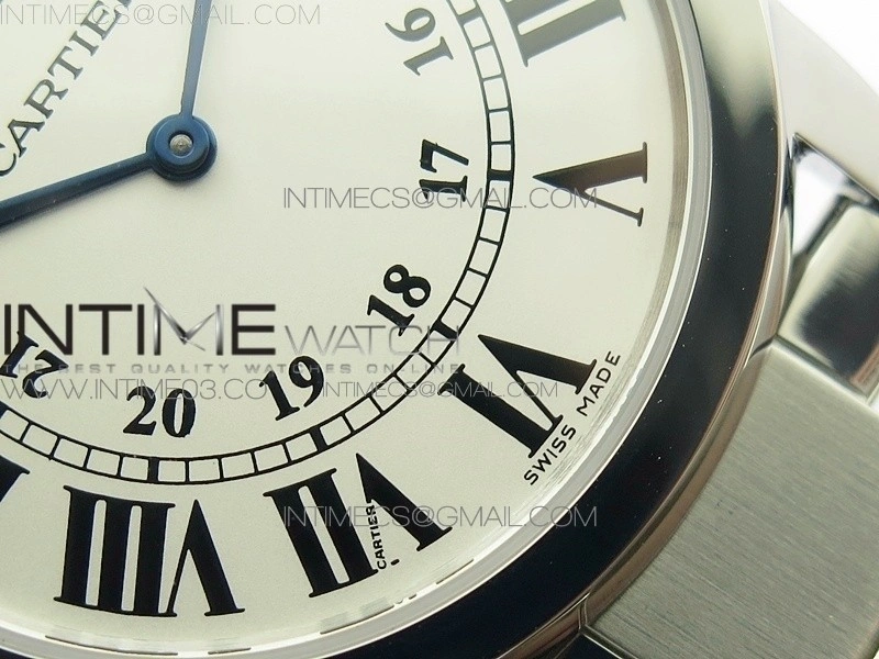 Ronde Solo de Cartier 36mm K11 1:1 Best Edition White Dial on SS Bracelet Ronda Quartz