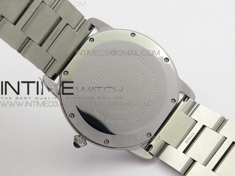 Ronde Solo de Cartier 36mm K11 1:1 Best Edition White Dial on SS Bracelet Ronda Quartz