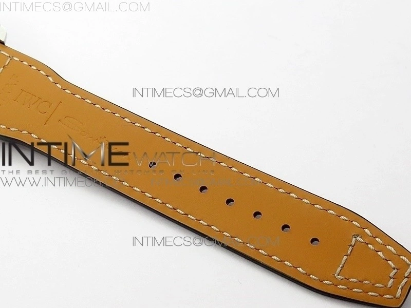 Pilot Chrono Spitfire IW377726 SS ZF 1:1 Best Edition Green Dial on Brown Leather Strap A7750
