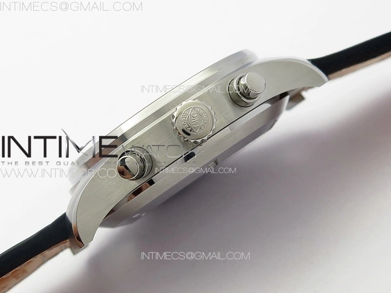 Pilot Chrono Spitfire IW377726 SS ZF 1:1 Best Edition Green Dial on Brown Leather Strap A7750