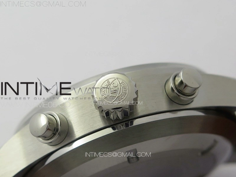 Pilot Chrono Spitfire IW377726 SS ZF 1:1 Best Edition Green Dial on Brown Leather Strap A7750
