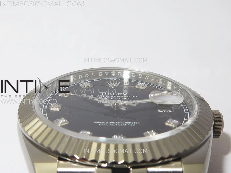 DateJust 41 126334 904L Steel NTF 1:1 Best Edition Black Dial Crystals Makers on Jubilee Bracelet VR3235