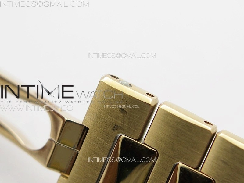 Nautilus 5711 1R T Crystal Bezel PPF V4 1:1 Best Edition Brown Textured Dial on RG Bracelet 324CS