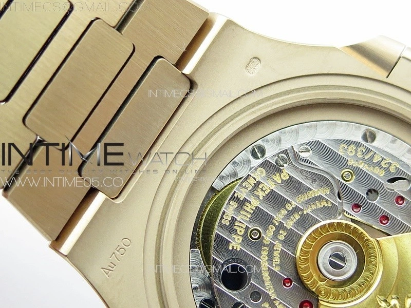 Nautilus 5711 1R T Crystal Bezel PPF V4 1:1 Best Edition Brown Textured Dial on RG Bracelet 324CS