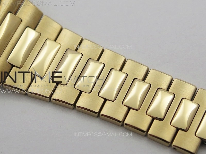 Nautilus 5711 1R T Crystal Bezel PPF V4 1:1 Best Edition White Textured Dial on RG Bracelet 324CS