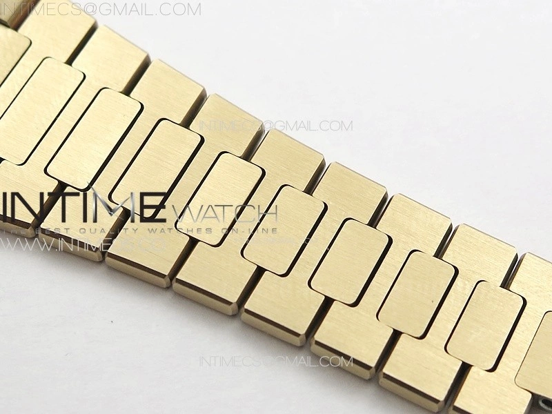 Nautilus 5711 1R T Crystal Bezel PPF V4 1:1 Best Edition White Textured Dial on RG Bracelet 324CS