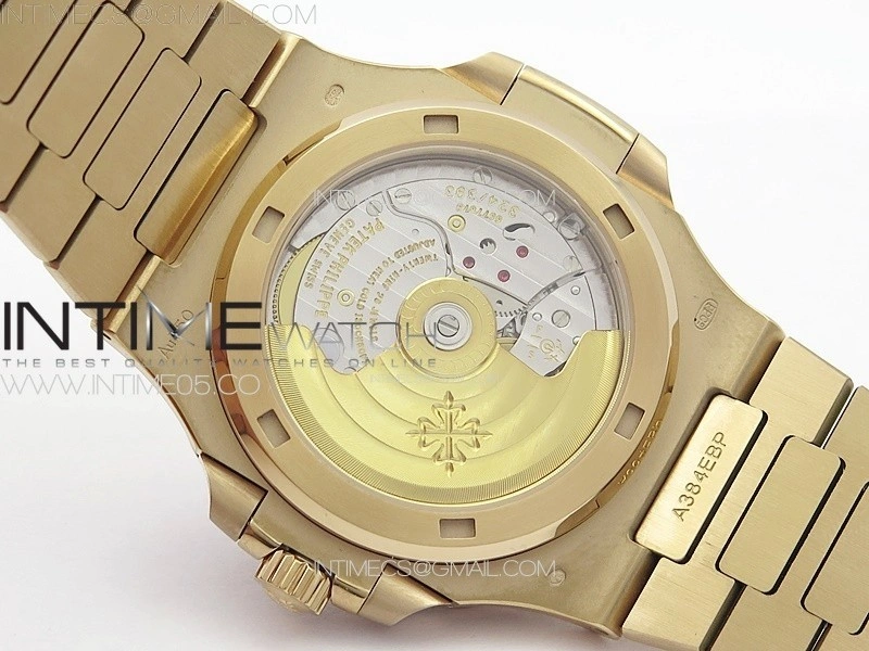Nautilus 5711 1R T Crystal Bezel PPF V4 1:1 Best Edition White Textured Dial on RG Bracelet 324CS