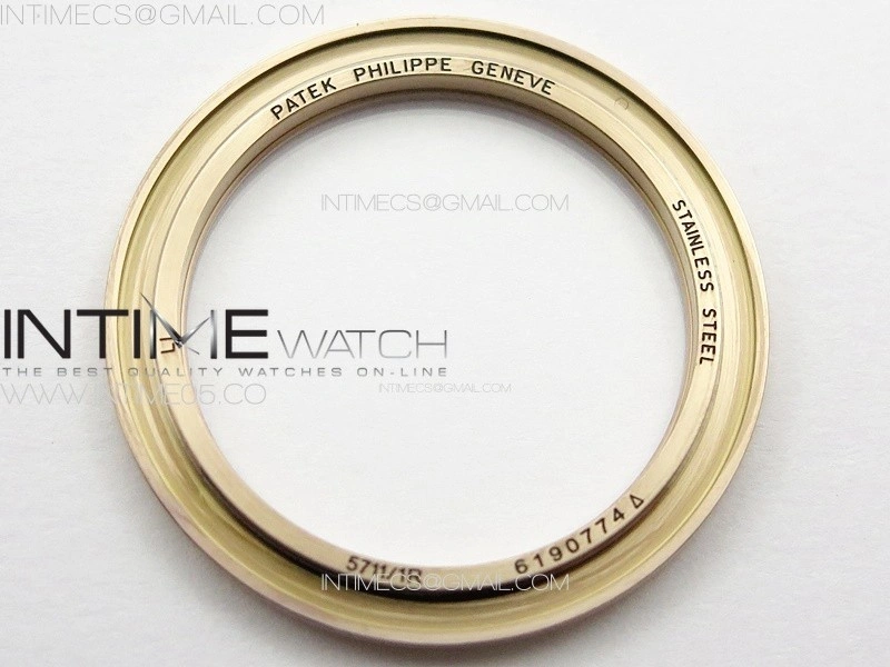 Nautilus 5711 1R T Crystal Bezel PPF V4 1:1 Best Edition White Textured Dial on RG Bracelet 324CS