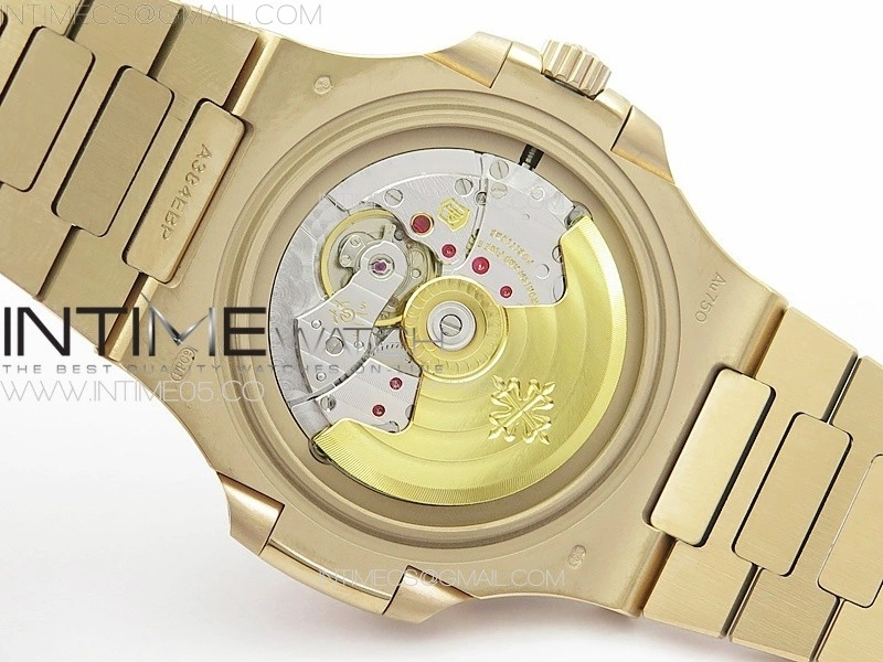 Nautilus 5711 1R T Crystal Bezel PPF V4 1:1 Best Edition White Textured Dial on RG Bracelet 324CS