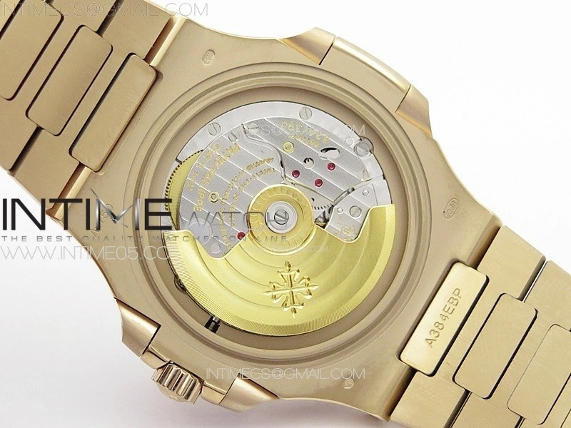 Nautilus 5711 1R T Crystal Bezel PPF V4 1:1 Best Edition White Textured Dial on RG Bracelet 324CS