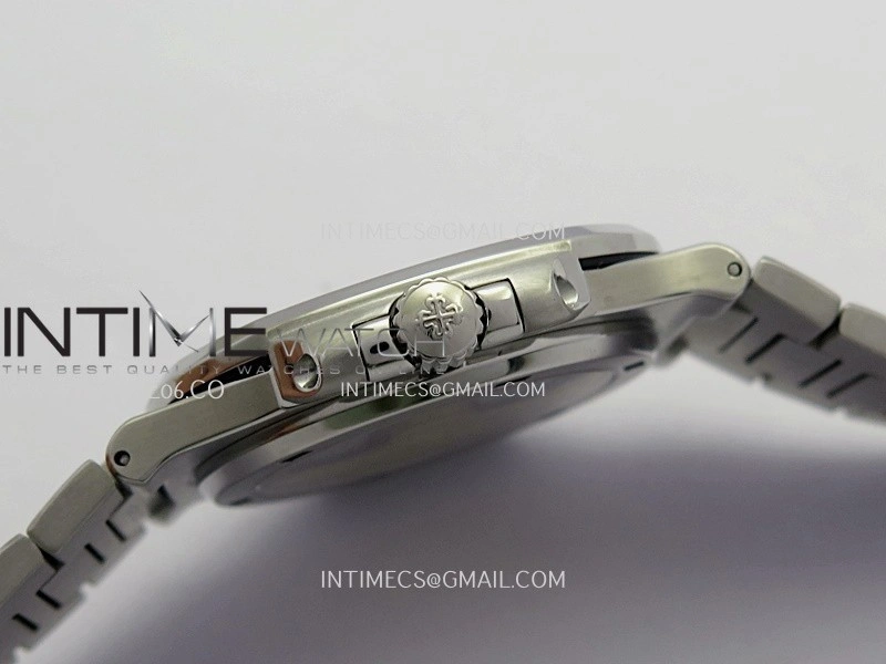 Nautilus 5711 1A Blue T Diamond SS GRF 1:1 Best Edition Gray Textured Dial On SS Bracelet Asian 26-330